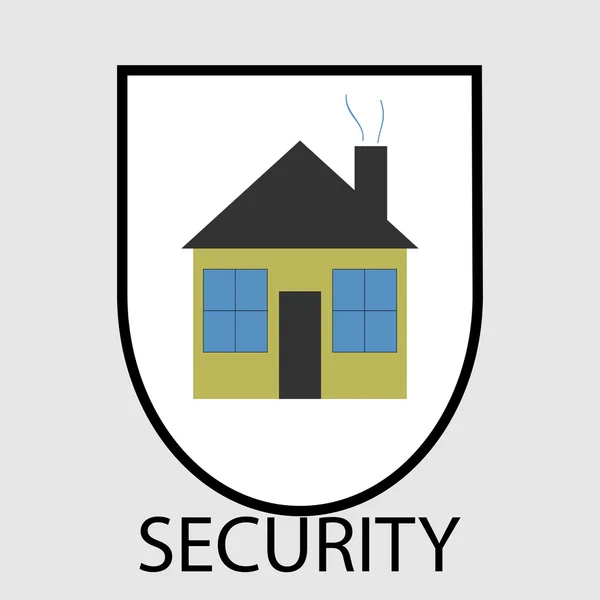 Sicherheitsikone zu Hause — Stockvektor
