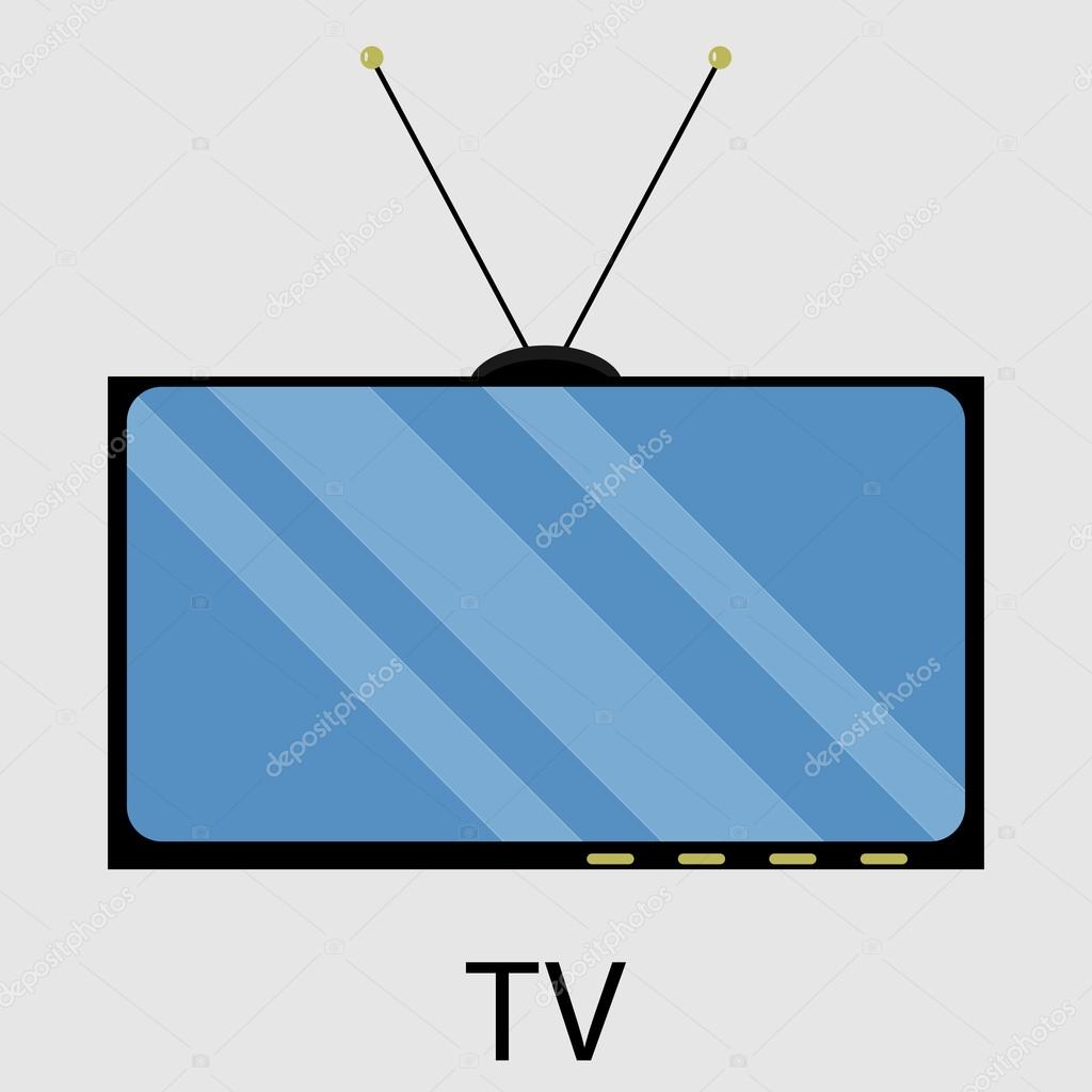 Tv icon flat design