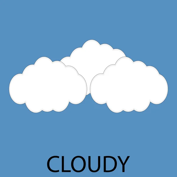 Bewolkt pictogram weer — Stockvector