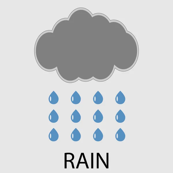 Regensymbolwetter — Stockvektor