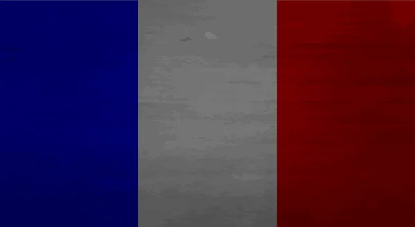 Bandeira bagunçada Grunge França —  Vetores de Stock