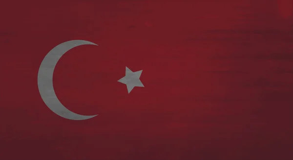 Grunge niechlujny flaga Turcji — Wektor stockowy