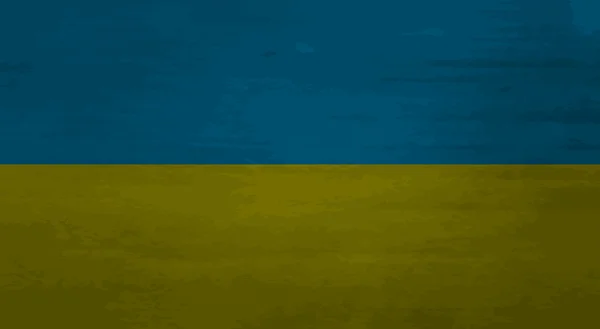Grunge bandiera disordinato Ucraina — Vettoriale Stock