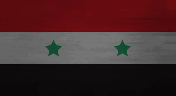 Grunge stökigt flagga Syrien — Stock vektor