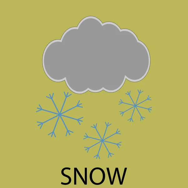 Symbolwetter Schnee — Stockvektor