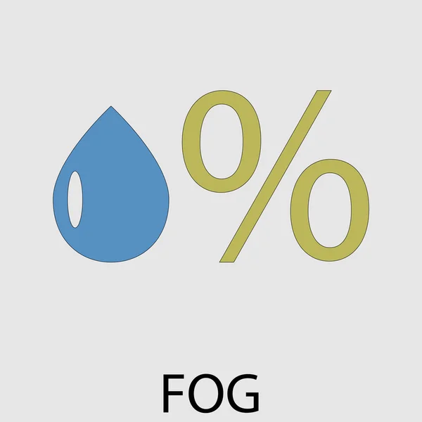 Icona nebbia meteo nebbia — Vettoriale Stock