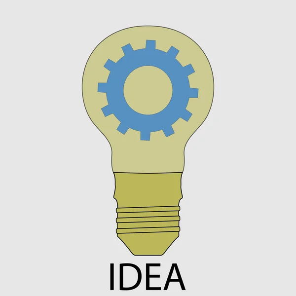Idea icon flat design — Stock Vector