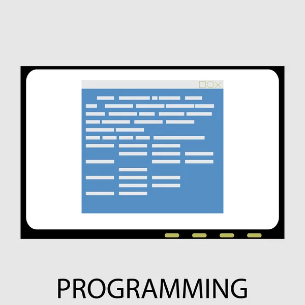 Icône de programmation design plat — Image vectorielle