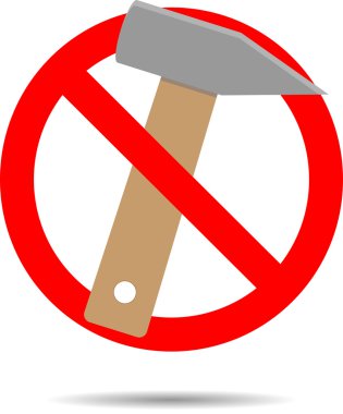 Ban hammer simgesi düz