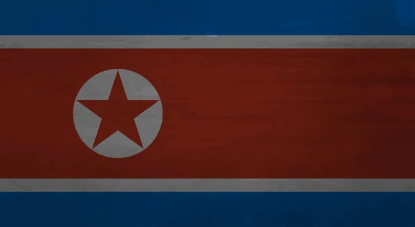 Vlag van Noord-Korea rommelig — Stockvector