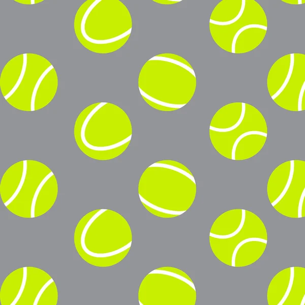 Balle de tennis fond motif sans couture — Image vectorielle