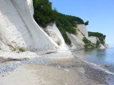 Ruegen Adası 'nın Tebeşir Kayalıkları, Baltık Denizi' ndeki Dev Kayalar, Jasmund Ulusal Parkı, Rugen Adası, Almanya
