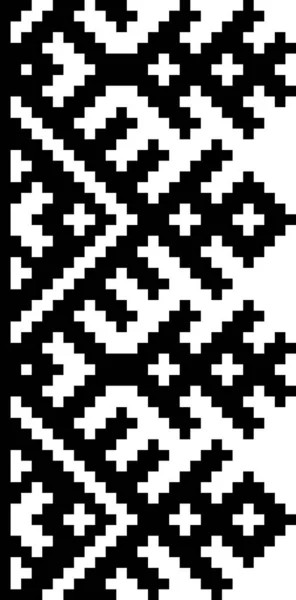 Beyaz arka planda kusursuz etnik Ukrayna minimalist deseni. Geleneksel Ukrayna işlemeli gömlek süsü - vyshyvanka. Desen izole edildi. farklı şekillerde kullanılabilir..