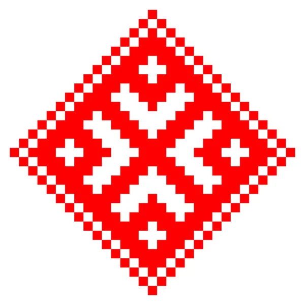 Vector Etnische Oekraïense Minimalistische Patroon Een Witte Achtergrond Een Traditioneel — Stockvector