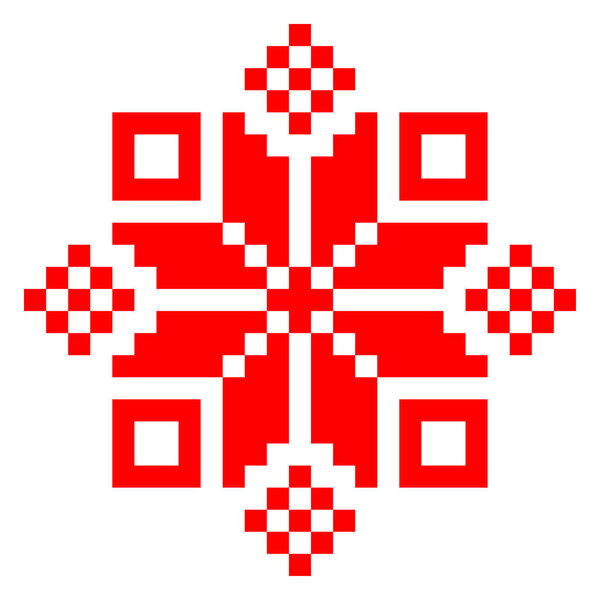 vector ethnic Ukrainian minimalistic pattern on a white background. a traditional element of the Ukrainian embroidered shirt - vyshyvanka. pattern is isolated. can be used in different ways.