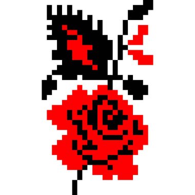 Beyaz arka planda etnik Ukrayna 'nın minimalist modelini temsil ediyor. Ukrayna işlemeli tişörtün geleneksel bir unsuru - vyshyvanka. Desen izole edildi. farklı şekillerde kullanılabilir..