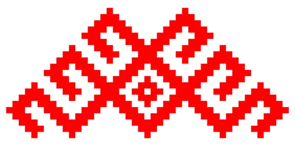 Vector Étnico Ucraniano Patrón Minimalista Sobre Fondo Blanco Elemento Tradicional — Archivo Imágenes Vectoriales