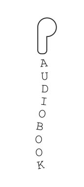 Audiobooks temasının vektör grafik kompozisyonu. Kablo yerine ses kayıt cihazına bağlanmış bir kulaklık. Reklamlar için web tasarımı ögeleri, afiş, simge olarak kullanılabilir.