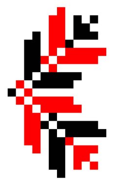 Beyaz arka planda izole edilmiş etnik halk Ukrayna minimalist deseni. Ukrayna işlemeli tişörtün geleneksel bir unsuru - vyshyvanka. tasarım ve dekorasyon ögeleri olarak kullanılabilir.