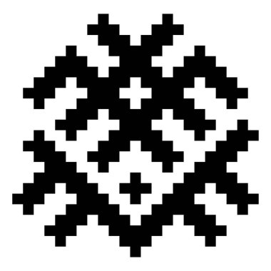 Beyaz arka planda izole edilmiş etnik halk Ukrayna minimalist deseni. Ukrayna işlemeli tişörtün geleneksel bir unsuru - vyshyvanka. tasarım ve dekorasyon ögeleri olarak kullanılabilir.