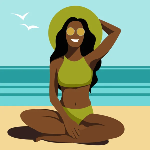 Vector Brillante Ilustración Moda Sobre Tema Las Vacaciones Verano Joven — Archivo Imágenes Vectoriales