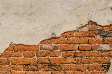 yaşlılık beton duvar ve kırmızı tuğla
