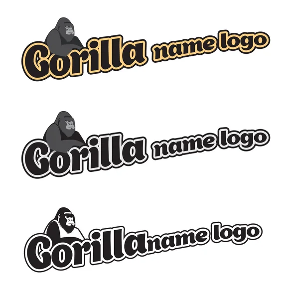 Gorilla neve logó — Stock Fotó