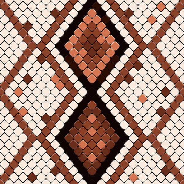 장식 갈색 뱀 완벽 한 패턴 인쇄 — 스톡 벡터