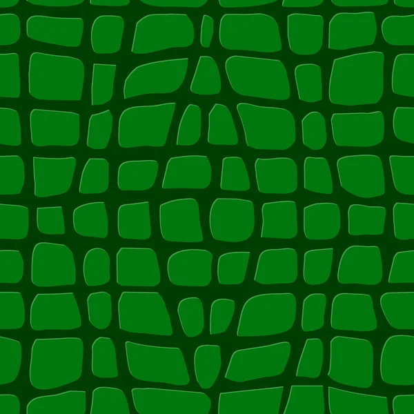 Crocodile vert peau modèle sans couture — Image vectorielle