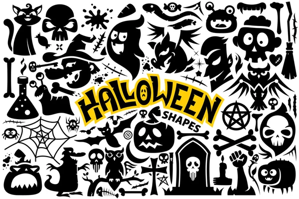 Colección de formas vectoriales Halloween — Vector de stock