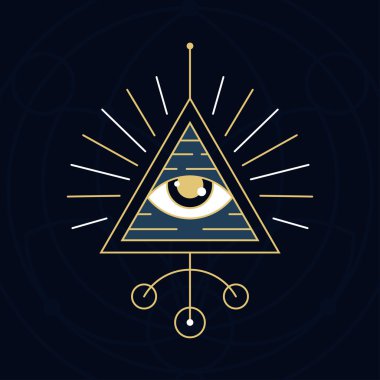 Göz simgesi - kutsal geometri stili