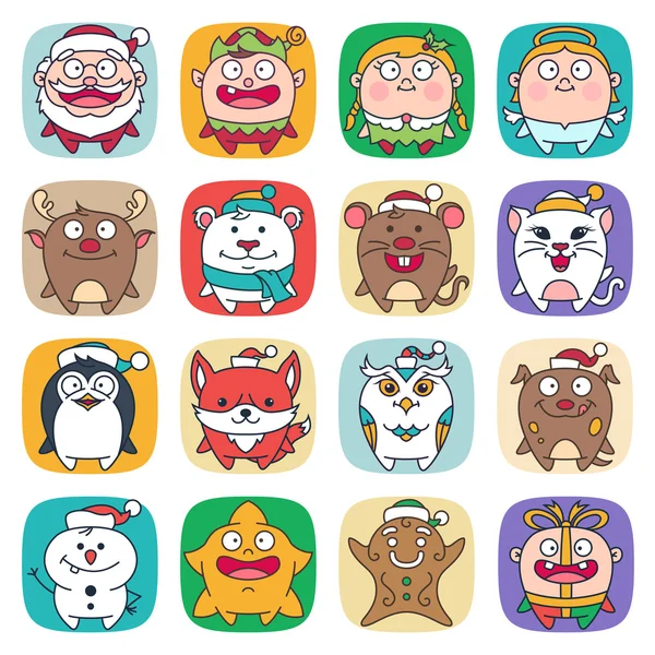 Sevimli düz Noel karakter Vol.1