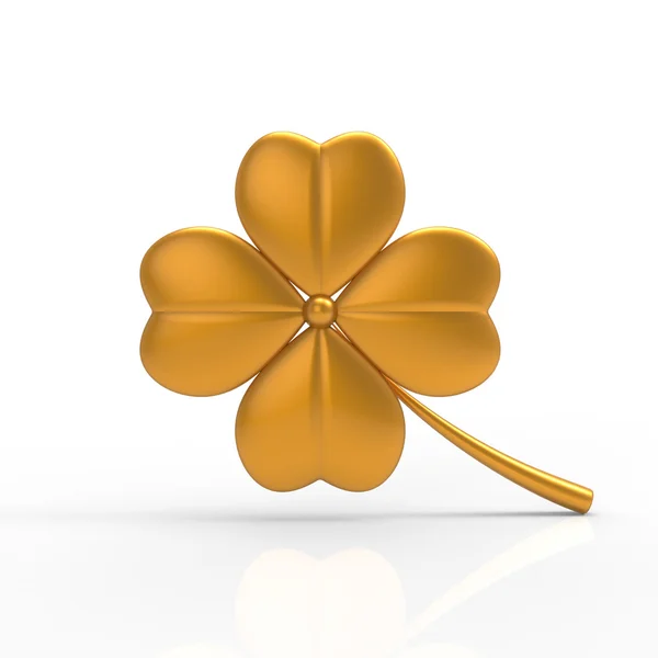 Gold Clover 3D — Stock Photo, Image