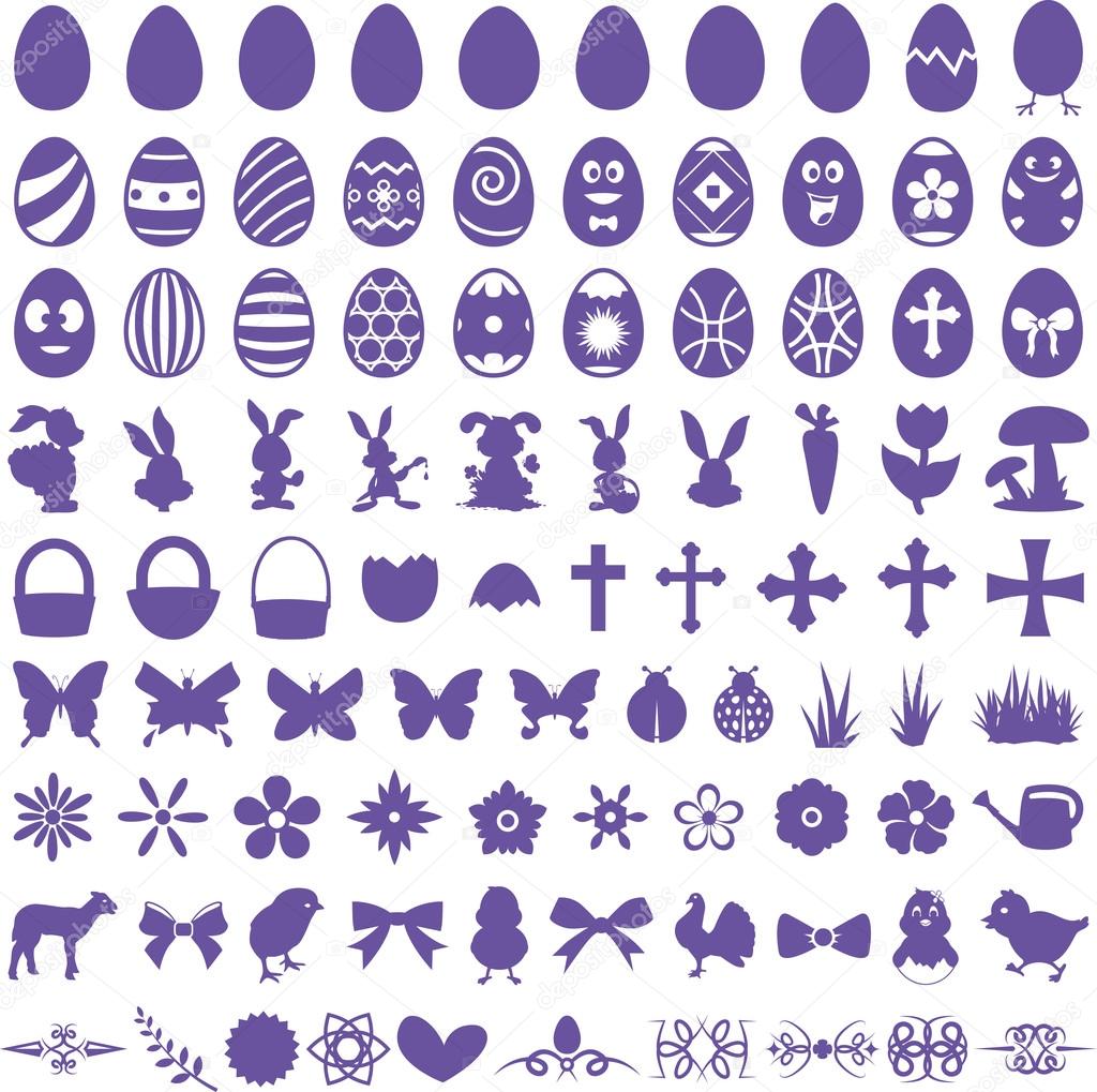 Easter Vector Shapes Set