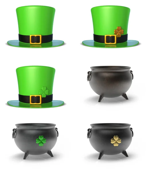 St Patricks Günü vardı ve kazan 3d ayarla