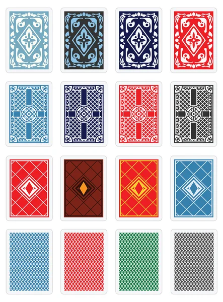 Jogar cartas - Voltar Design Set — Vetor de Stock