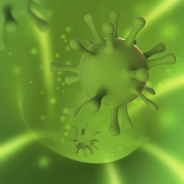 Yeşil virüs tıbbi illüstrasyon kavramsal