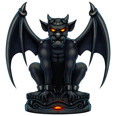 Cadılar Bayramı Gargoyle - dijital boyama