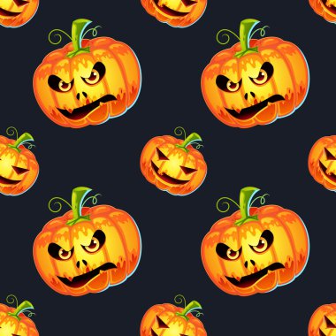 Cadılar Bayramı Balkabağı seamless modeli