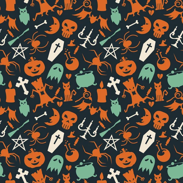 Nahtloses Muster zu Halloween — Stockvektor