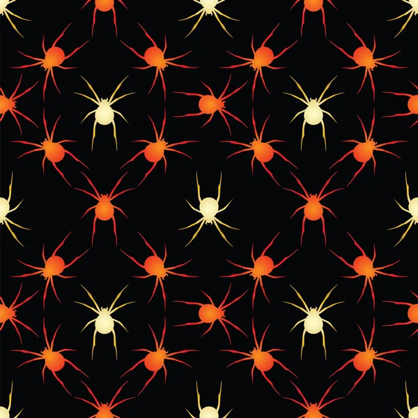 Halloween Spiders Seamless Pattern — Stock Vector