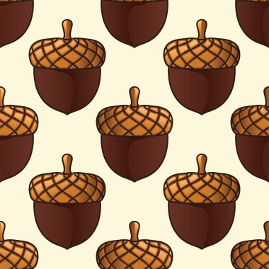 Sonbahar meşe palamudu seamless modeli