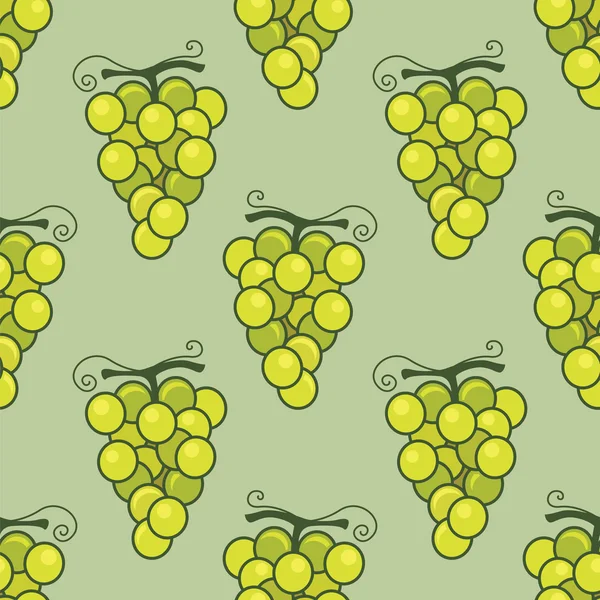Autumn Grape Seamless Pattern — Stock Vector