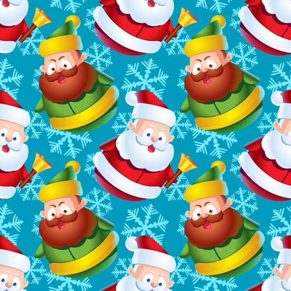 Santa Claus Christmas naadloze Vector patroon — Stockvector