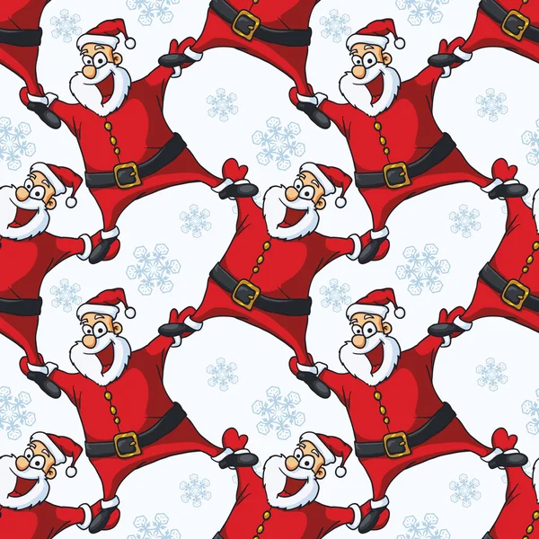 Papai Noel Natal padrão de vetor sem costura — Vetor de Stock