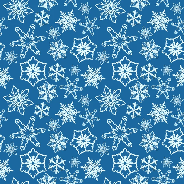 Christmas Snowflake Seamless Vector Pattern — Stock Vector