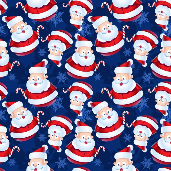 Santa Claus Christmas naadloze Vector patroon — Stockvector