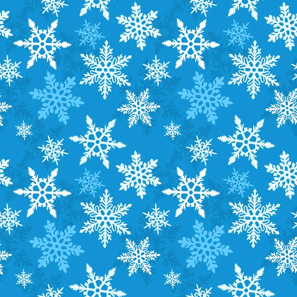 Kerstmis Snowflake naadloze Vector patroon — Stockvector