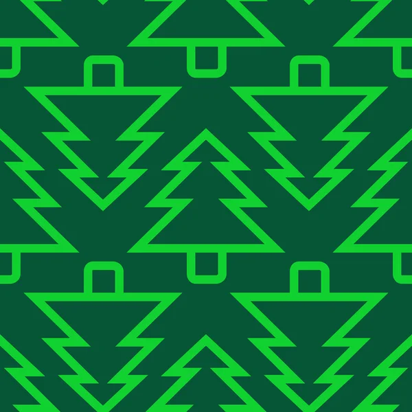 Árbol de Navidad patrón de vector sin costura — Archivo Imágenes Vectoriales