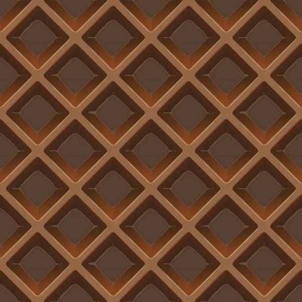 Chocolade wafel naadloze Vector patroon — Stockvector